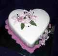 Torta Srdce s kvetmi
