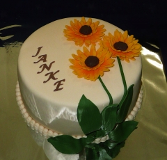 Slnečnice na torte