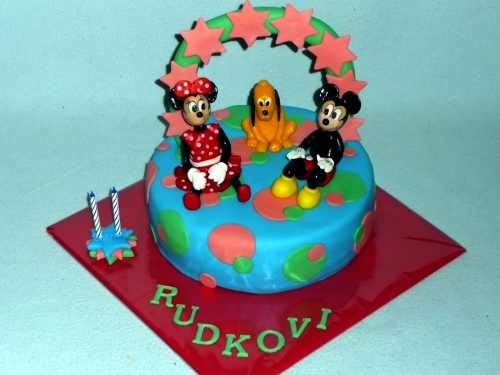 Torty pre chlapcov » Torta Detská torta,  Mickey, Minnie Rudkovi