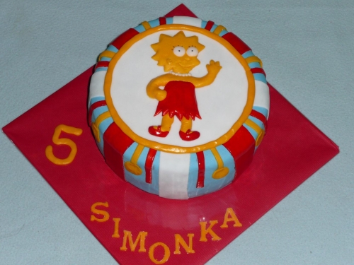 Torty pre chlapcov » Torta Detská torta Líza Simpson pre dievča Simonku