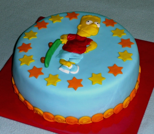 Svadobné torty » Torta Detská torta Bart Simpson pre chlapca