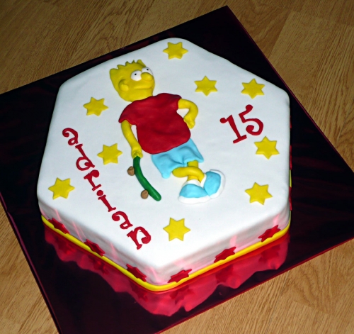 Svadobné torty » Torta Detská torta Bart Simpson pre chlapca