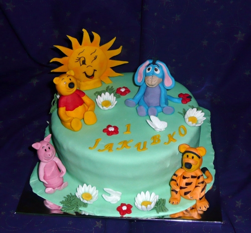 Svadobné torty » Torta Detská torta macko Pooh pre chlapca Jakubka