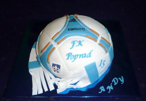 Svadobné torty » Torta Torta futbalová lopta Adidas, narodeninová jednoposchodová torta pre chlapca