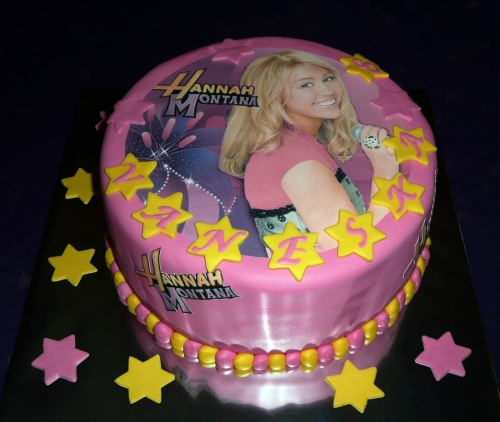 Jedlé obrazky na torty » Torta Hannah Montana