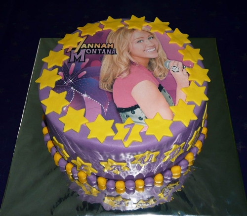 Jedlé obrazky na torty » Torta Hannah Montana