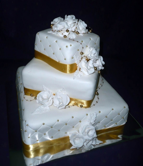 Svadobné torty » Torta Svadobná štvorcová