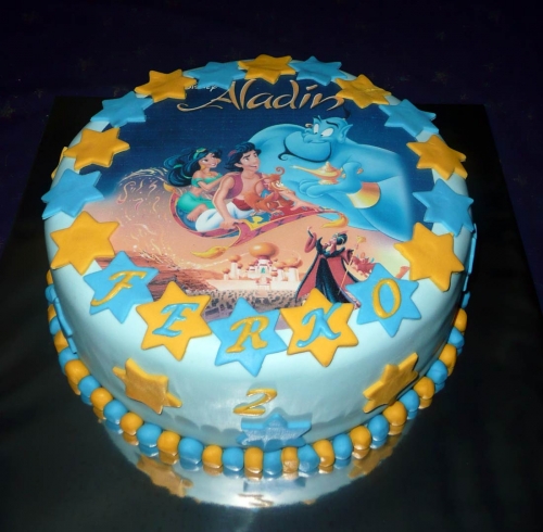 Jedlé obrazky na torty » Torta Aladin