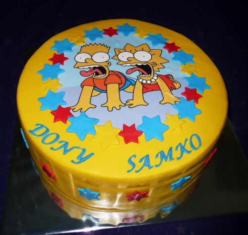 Svadobné torty » Torta Simpsonovci