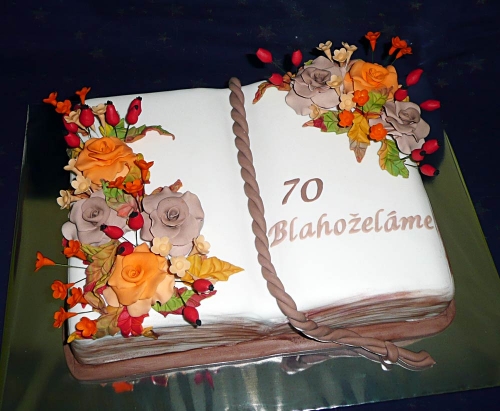 Najnovšie torty » Torta Kniha na 70tku