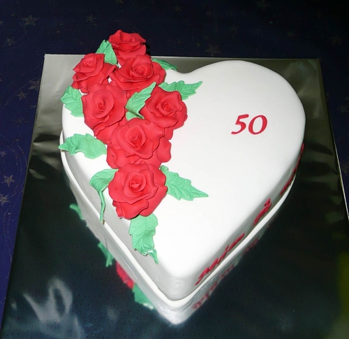 Torty pre ženy » Torta Srdce na 50tku