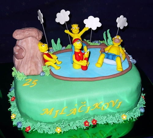 Svadobné torty » Torta Simpsonovci