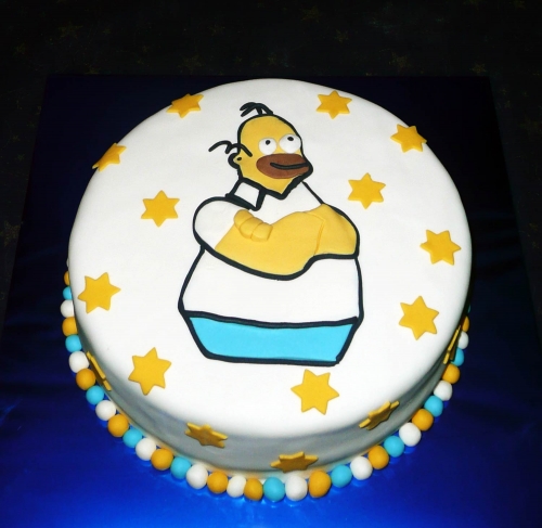 Svadobné torty » Torta Simpson Bart