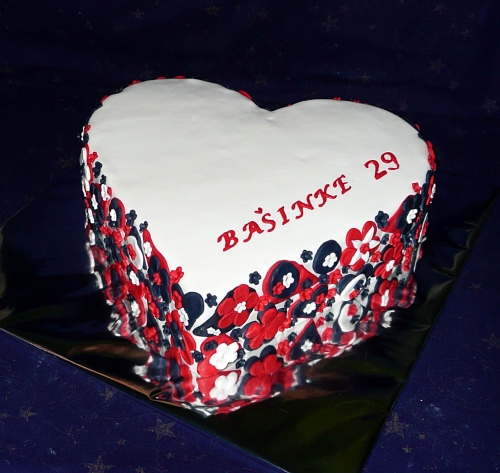 Svadobné torty » Torta Retro srdce