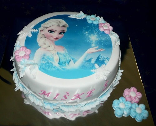 Jedlé obrazky na torty » Torta Frozen s obrázkom