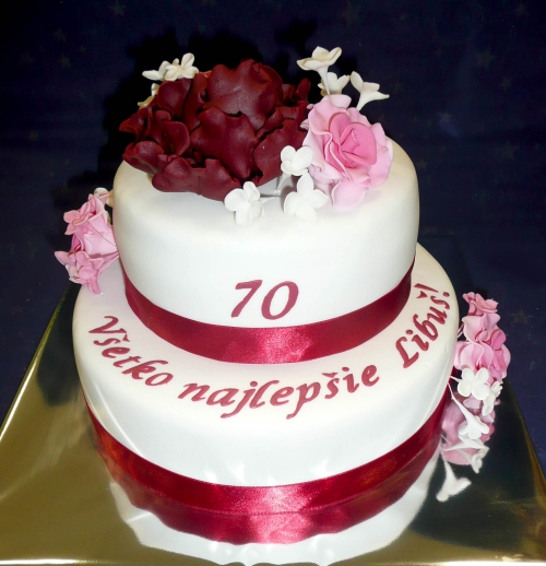 Torty pre ženy » Torta Kvety na 70tku