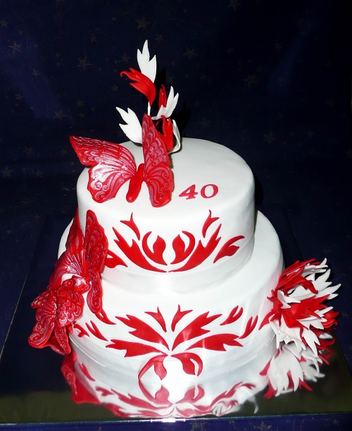Torty pre ženy » Torta Kvety na 40tku
