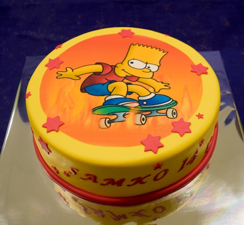 Svadobné torty » Torta Bart Simpson