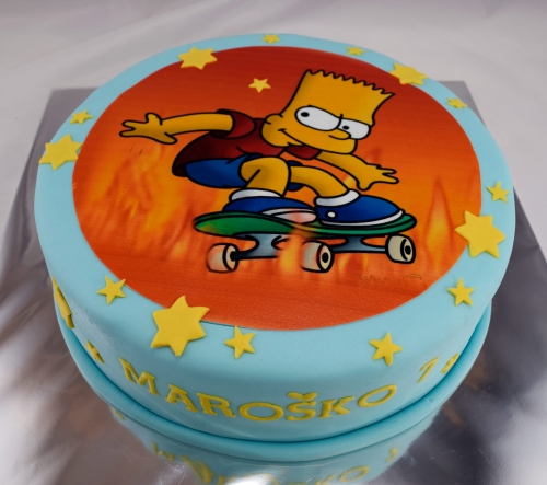 Svadobné torty » Torta Obrázok Simpsonovci