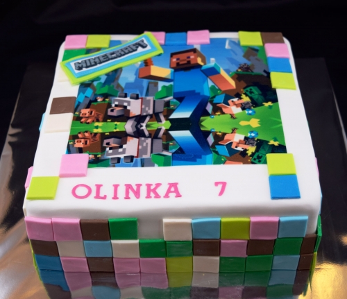 Torty pre deti » Torta Minecraft Olinka