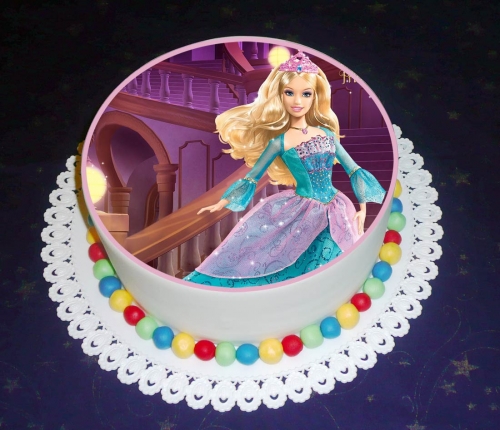 Barbie » Torta Jedlá obrázky na tortu, torty pre deti s oblátkou Barbie 3