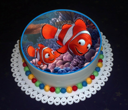 Jedlé obrazky na torty » Torta Torta Nemo, jedlé obrázky na torty, torty pre deti, Nemo and Father
