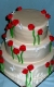 Troj a viac poschodové » Torta Svadobná torta  maky, torta s kvetmi