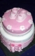 Svadobné torty » Torta Krstinová dvojposchodová torta, sandálky na torte, trota pre dievča