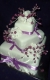 Troj a viac poschodové » Torta Fialová svadobná torta