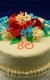Kvietkované torty » Torta S kvetmi na 80tku