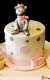 Svadobné torty » Torta Torta s mackom Teddy bear, ružovo biela torta