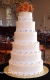 Troj a viac poschodové » Torta Šesť poschodová svadobná torta s kvetmi